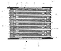 Huge stack for flat-tubular solid oxide fuel cell and manufacturing method thereof