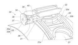 TURBOMACHINE IMPELLOR ROTOR WITH DEVICE FOR FEATHERING THE BLADES OF THE IMPELLOR