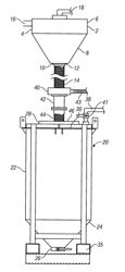 Bulk storage container and bulk material handling assembly therewith