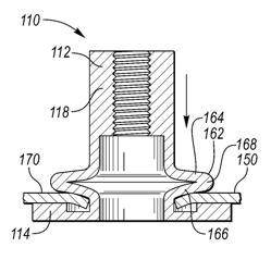 Fastener receptacle and vehicle part