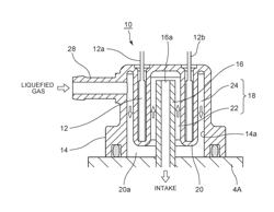 HEATER DEVICE FOR HEATING LIQUEFIED GAS