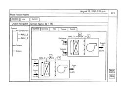 Facilities controlling device, screen displaying method, and recording medium