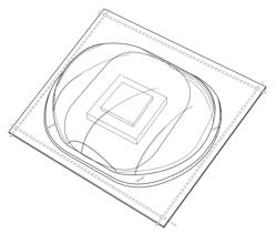 LED and lens module for a street lamp