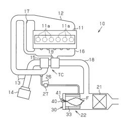 Burner and filter renewal device