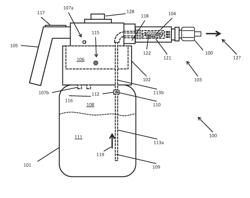 Electric tank dispenser having a pressurizable space and selectable pressure levels