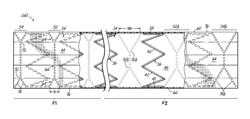 Pocketed spring assembly comprising strings of springs having Y-shaped seams