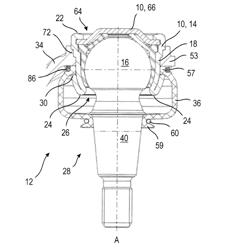 Joint housing of a ball joint as well as method for mounting the joint housing on a carrier element