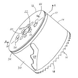 Hole cutter with extruded cap