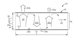 Illumination systems with sloped transmission spectrum front reflector