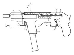 Device for converting a semi-automatic self-loading handgun to a full automatic one