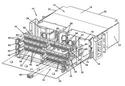 Adapter panel with lateral sliding adapter arrays