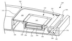 ONE PIECE FRAME FOR A COMPONENT IN AN ELECTRONIC DEVICE