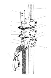 Pole Mounted Safety Restraint for Use in Mobile Fitness Vehicle