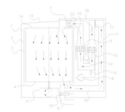 IMPELLER-TYPE HEAT PUMP INTEGRATED WASHER-DRYER AND DRYING METHOD THEREWITH