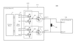 Coil Driver IC having circuit capable of changing output terminal connected to coil into floating state