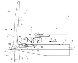 Laying vessel for laying pipelines on the bed of a body of water, and laying vessel operating method