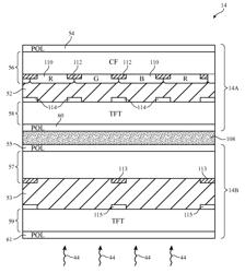 Electronic Device Display with Zigzag Pixel Design