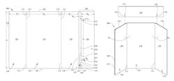 Multi-panel display device, blank, and method of forming the device