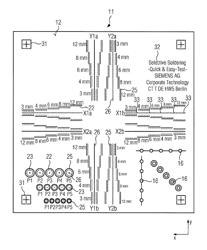 Carrier with a test surface wettable with liquid solder and method for application thereof