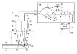 Optical measuring device and method for acquiring in situ a stage height between a support and an edge region of an object