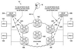 Segment routing label switch paths in network functions virtualization communications networks