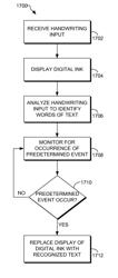 Inline handwriting recognition and correction