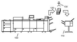 Device and method for processing a reprographic job