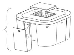 Table with built in cooler