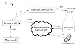 Systems and apparatus for the light-based communication of service orders and personal objects identification