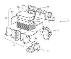 Device for the injection of recirculated exhaust gases, distribution box and supply module comprising said device