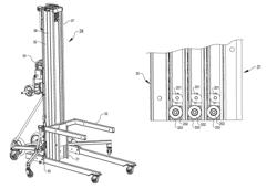 Cam driven wedge braking system for multi-stage lifts