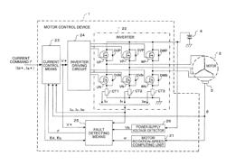 Motor control device and electric power steering device using same