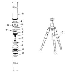 Automatic leg tube locking device, photography tripod, unipod and crutch