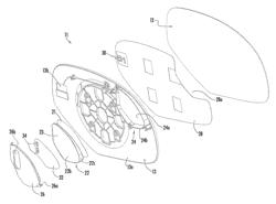 Vehicle mirror assembly with wide angle element