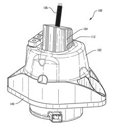 Multi-state electronically switchable engine mount assembly