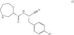 CERTAIN (2S)-N-[(1S)-1-CYANO-2-PHENYLETHYL]-1,4-OXAZEPANE-2-CARBOXAMIDES AS DIPEPTIDYL PEPTIDASE 1 INHIBITORS