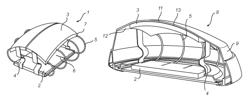 Luminaire having heat transfer device adaptable to different luminaire housing shapes and method of assembling the luminaire