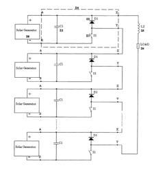 Device for distributed maximum power tracking for solar arrays