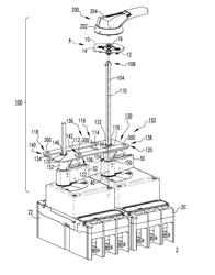 Electrical system and operating handle interface assembly therefor