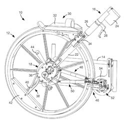 Lever-operated wheelchair