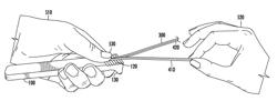 Filament tape utilization device and method