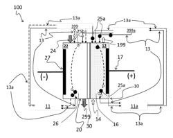 Apparatus and method for advanced electrochemical modification of liquids