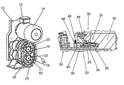 Rotary piston pump with slip ring seals for improved fitting and synchronization of rotary pistons