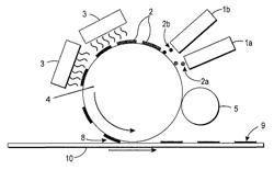 Dual component inks comprising reactive latexes for indirect printing