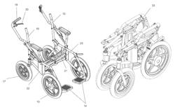 Rear steer portable wheelchair