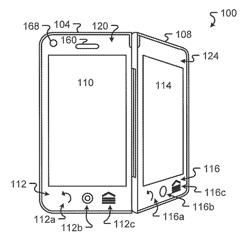 Seam minimization in a handheld dual display device