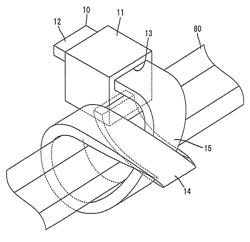 Binding structure for band for wire harness