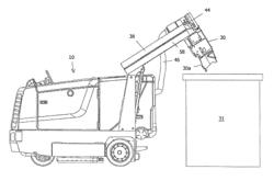 High dump floor scrubber sweeper