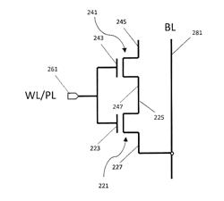 One time programmable memory with a twin gate structure