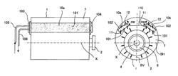 Rotating electric machine including a cooling device for cooling a fluid in the rotating electric machine